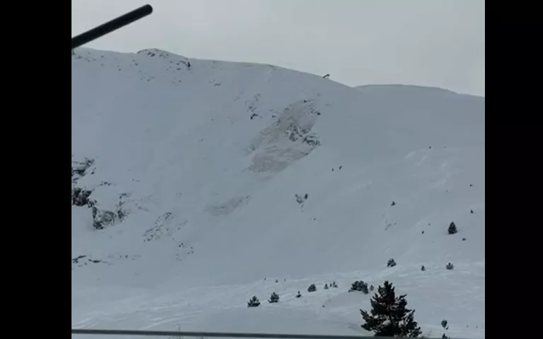 Zona donde se ha producido el alud.