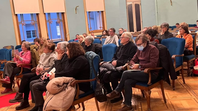 El Salón Azul en la presentación de 'Arterial'. Foto Mercedes Manterola