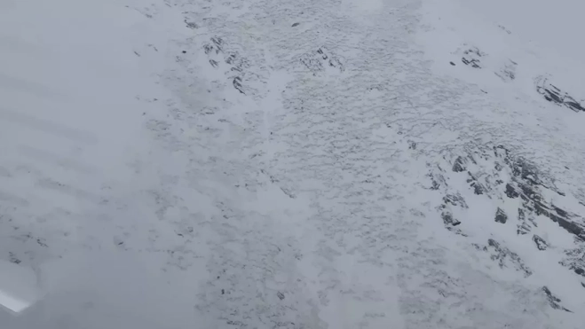 Imagen del alud en el pico Cibollés.