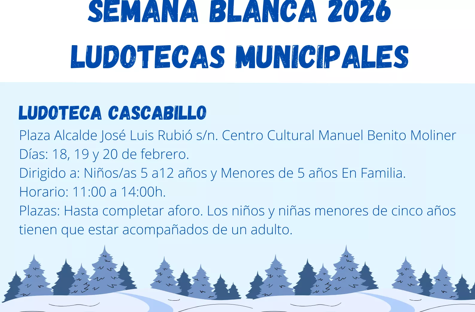 Cartel de la Semana Blanca de las Ludotecas