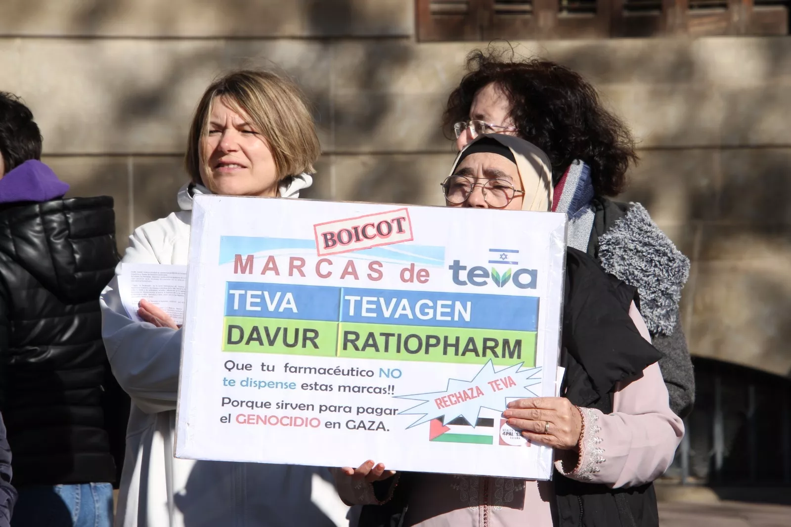 Concentración en Huesca de apoyo a Palestina. Foto Carlos Neofato