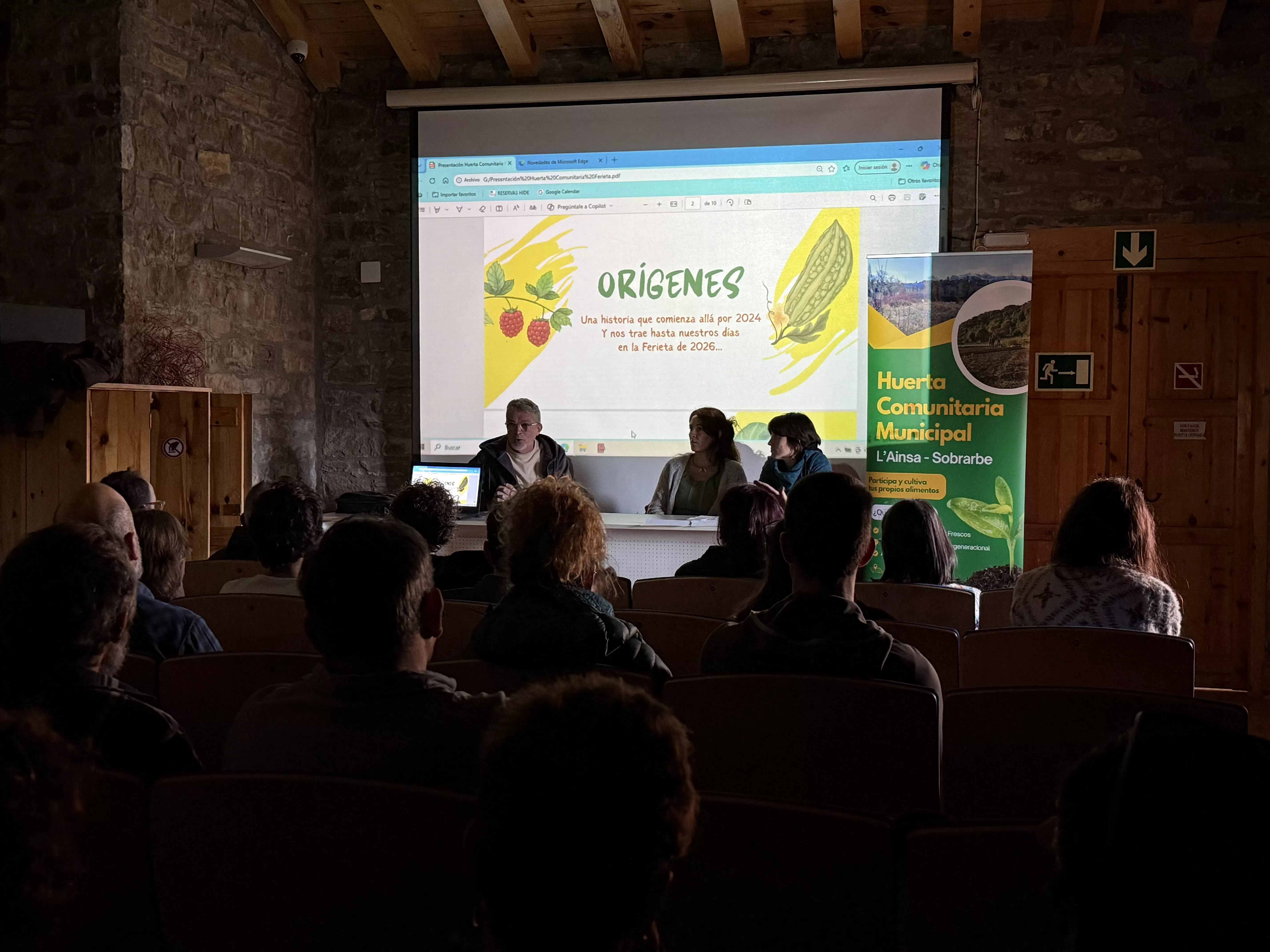 Presentación del huerto comunitario