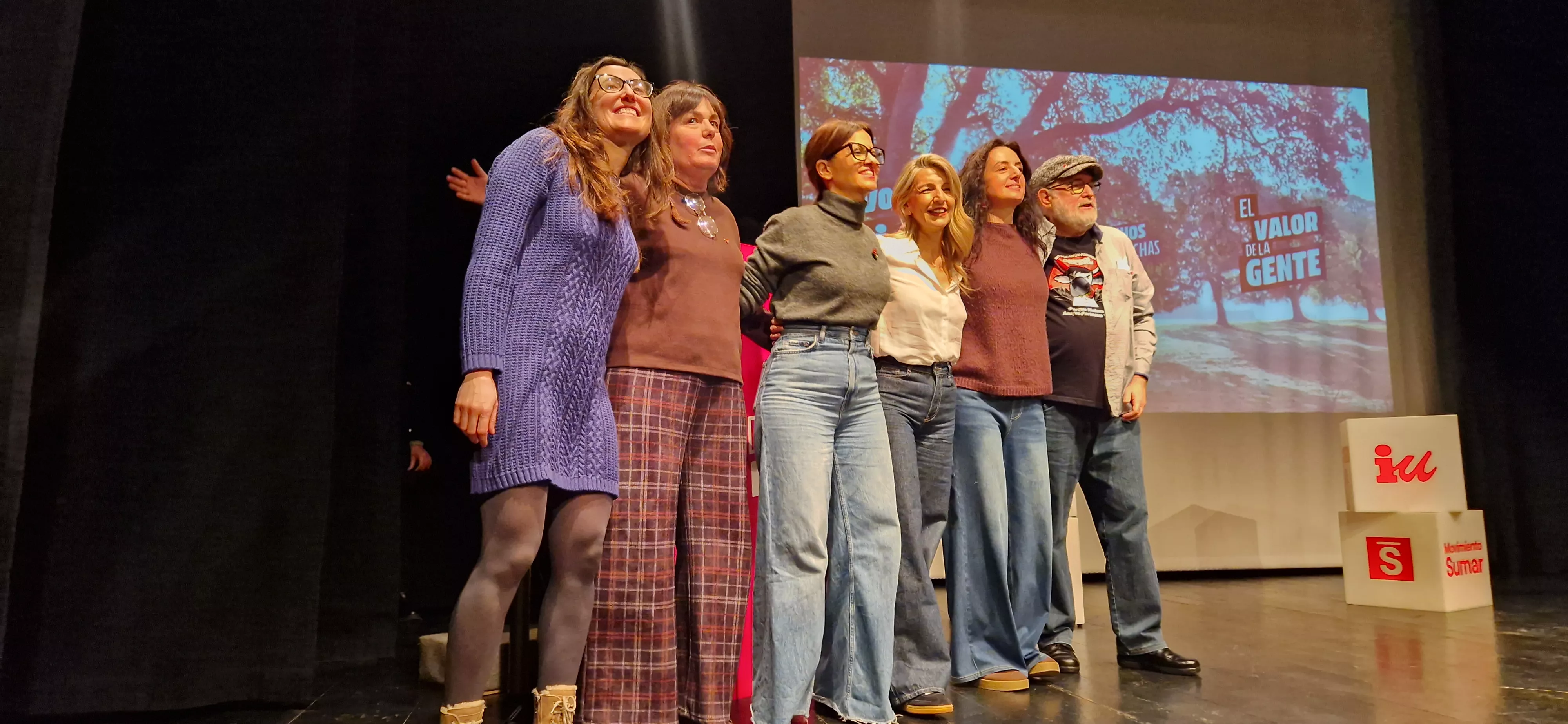 Acto central de IU-Movimiento Sumar en Huesca de las elecciones de Aragón. Foto Myriam Martínez