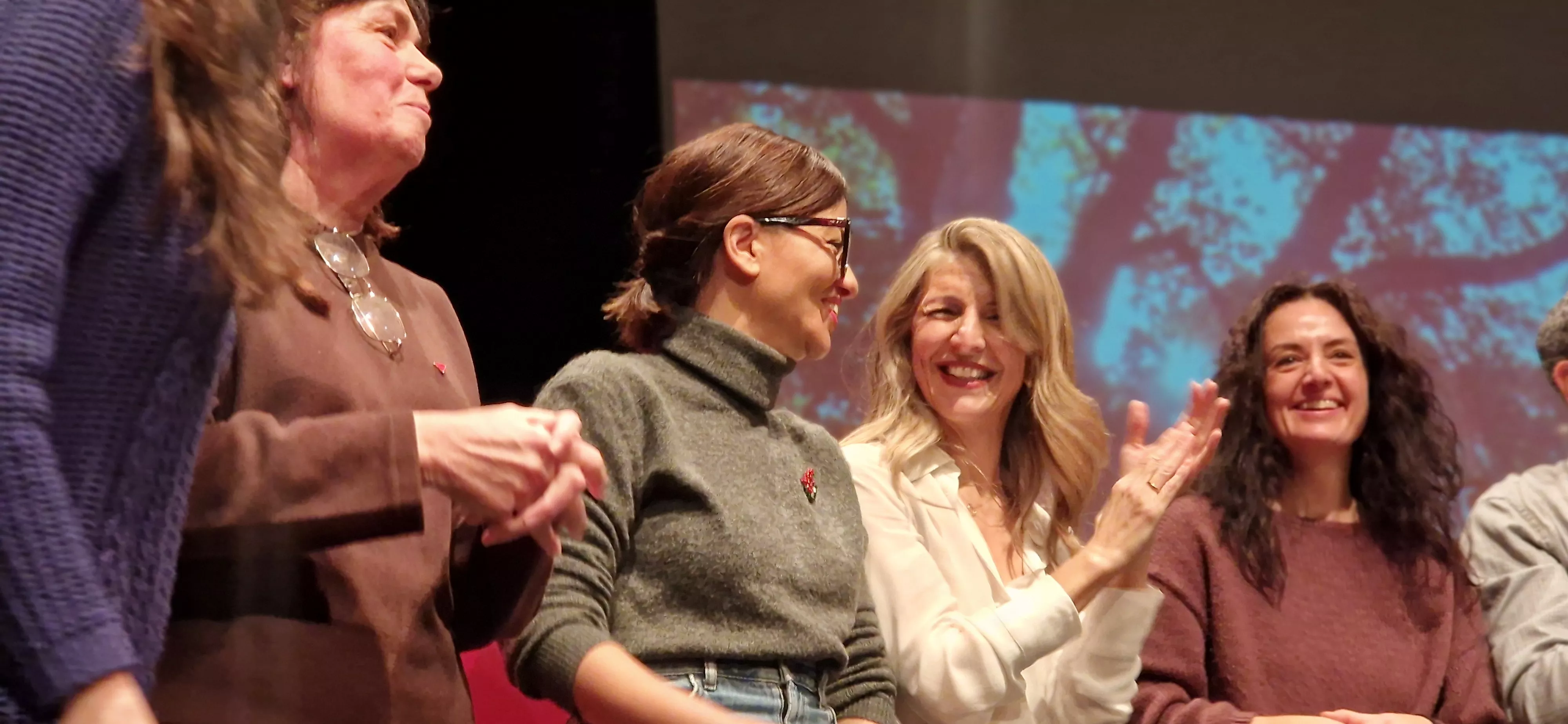 Acto central de IU-Movimiento Sumar en Huesca de las elecciones de Aragón. Foto Myriam Martínez