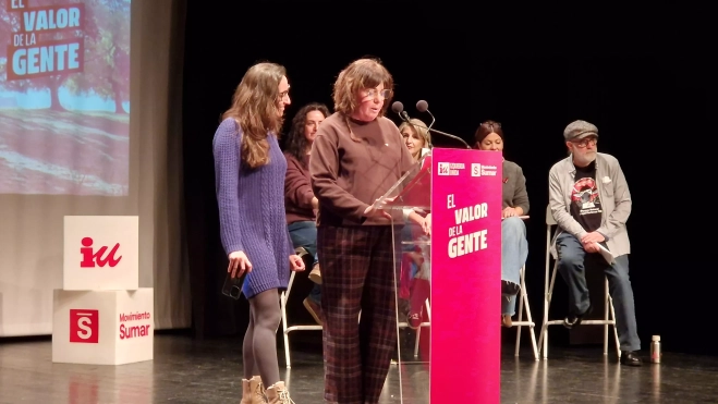 Acto central de IU-Movimiento Sumar en Huesca de las elecciones de Aragón. Foto Myriam Martínez Acto central de IU-Movimiento Sumar en Huesca de las elecciones de Aragón. Foto Myriam Martínez