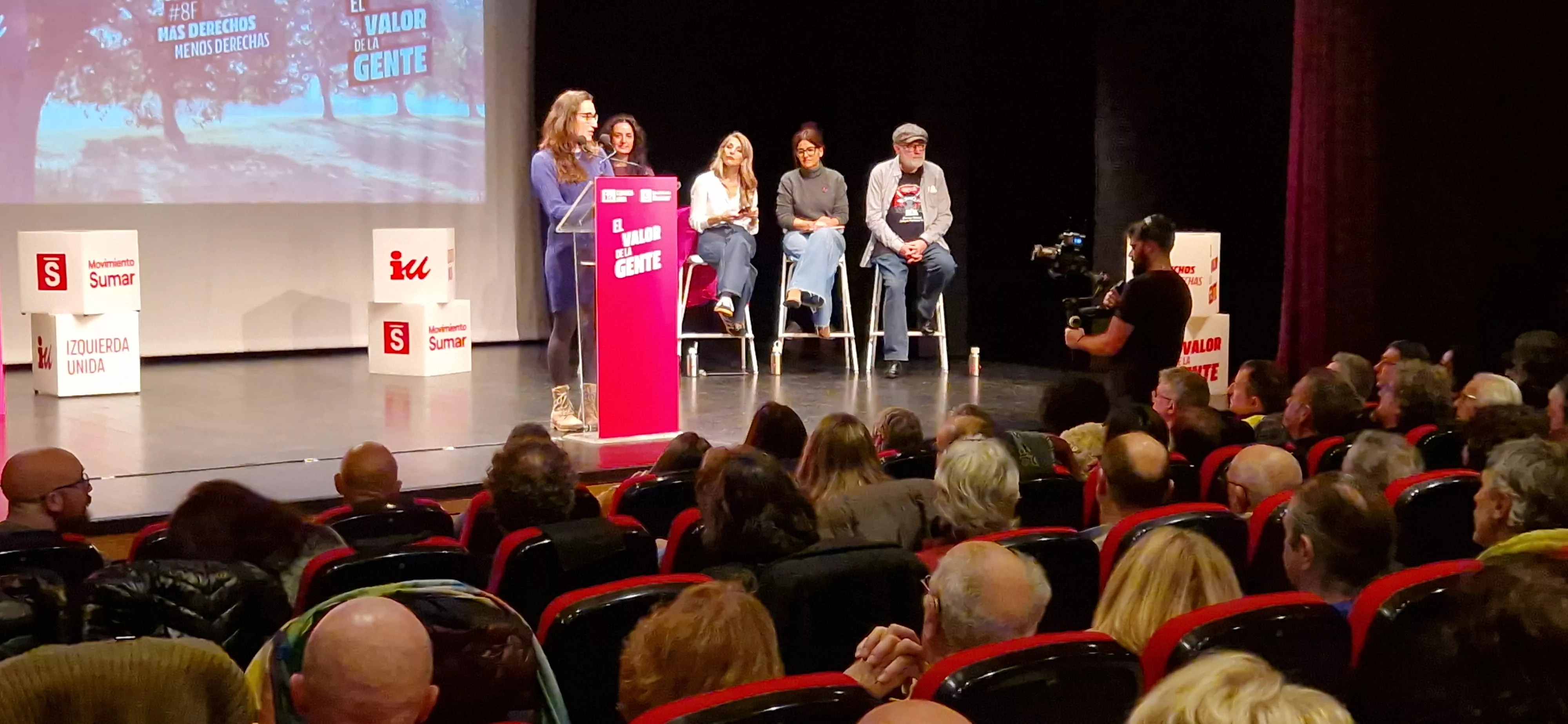 Acto central de IU-Movimiento Sumar en Huesca de las elecciones de Aragón. Foto Myriam Martínez