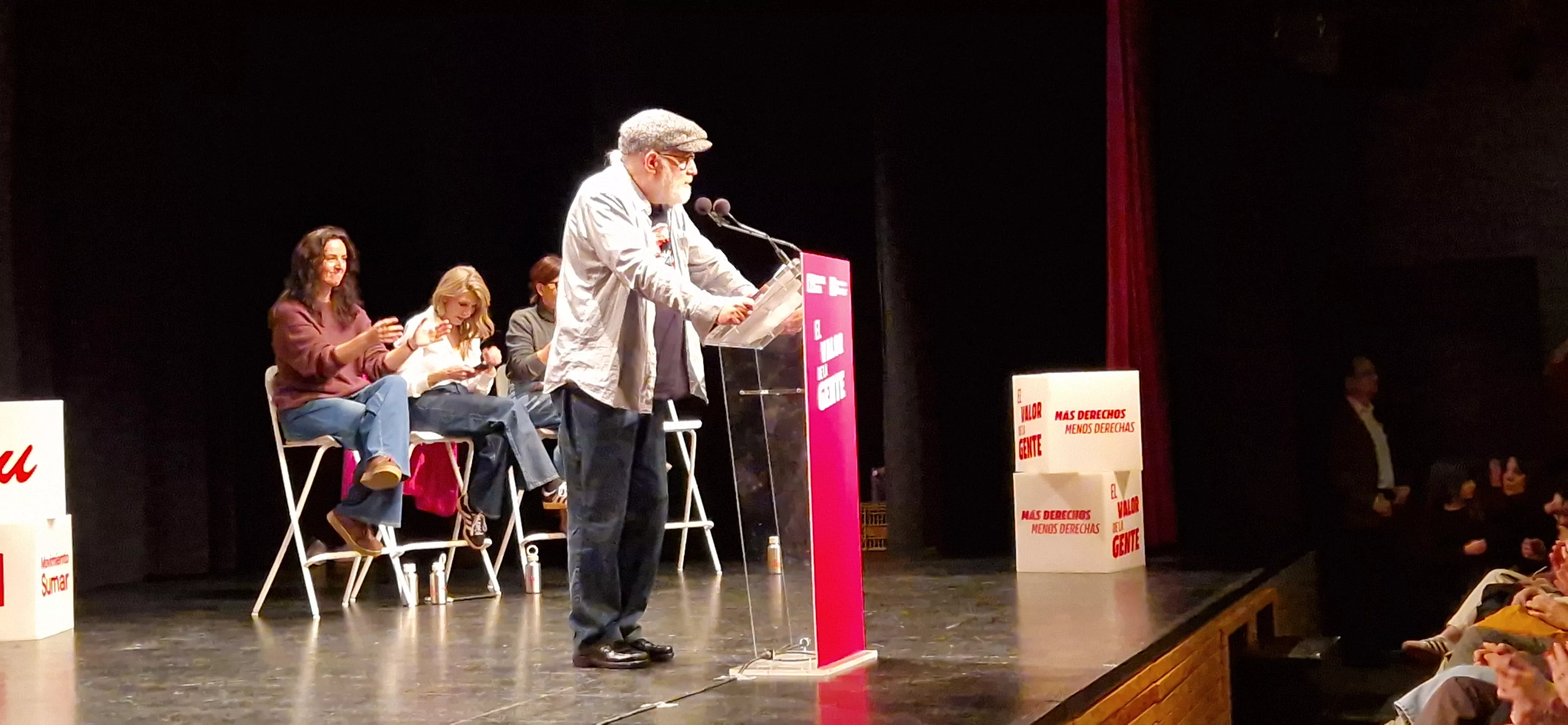 Acto central de IU-Movimiento Sumar en Huesca de las elecciones de Aragón. Foto Myriam Martínez