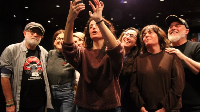 Acto central de IU-Movimiento Sumar en Huesca de las elecciones de Aragón. Foto Carlos Neofato Acto central de IU-Movimiento Sumar en Huesca de las elecciones de Aragón. Foto Carlos Neofato