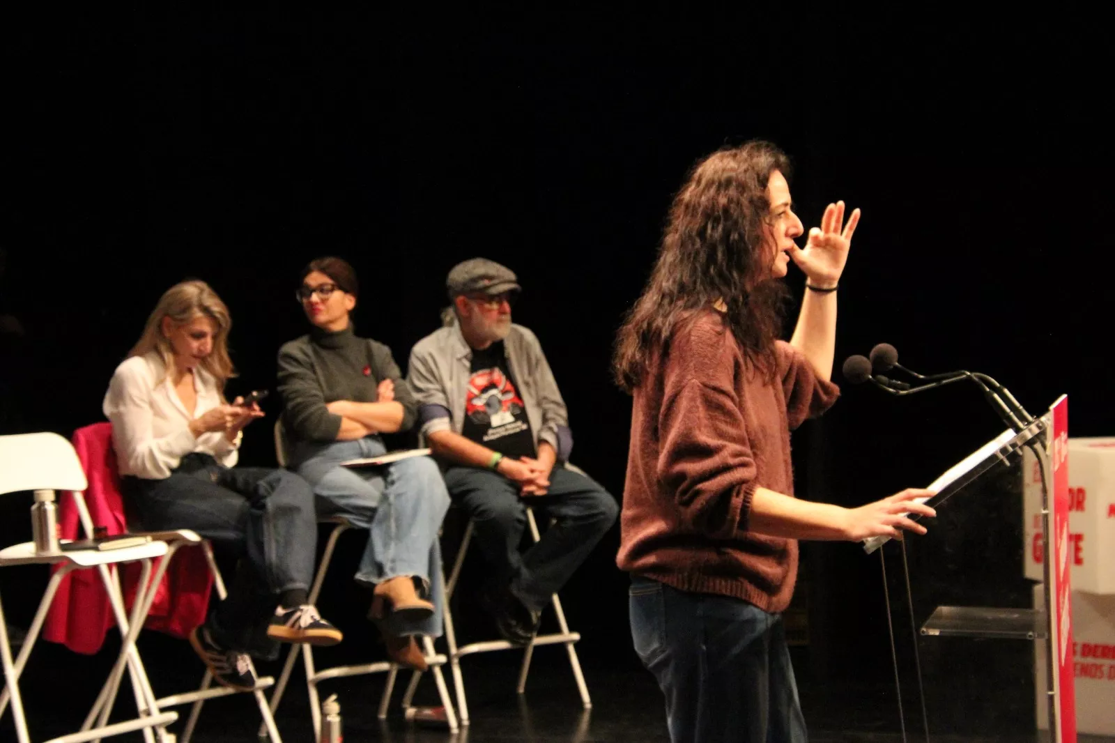 Acto central de IU-Movimiento Sumar en Huesca de las elecciones de Aragón. Foto Carlos Neofato