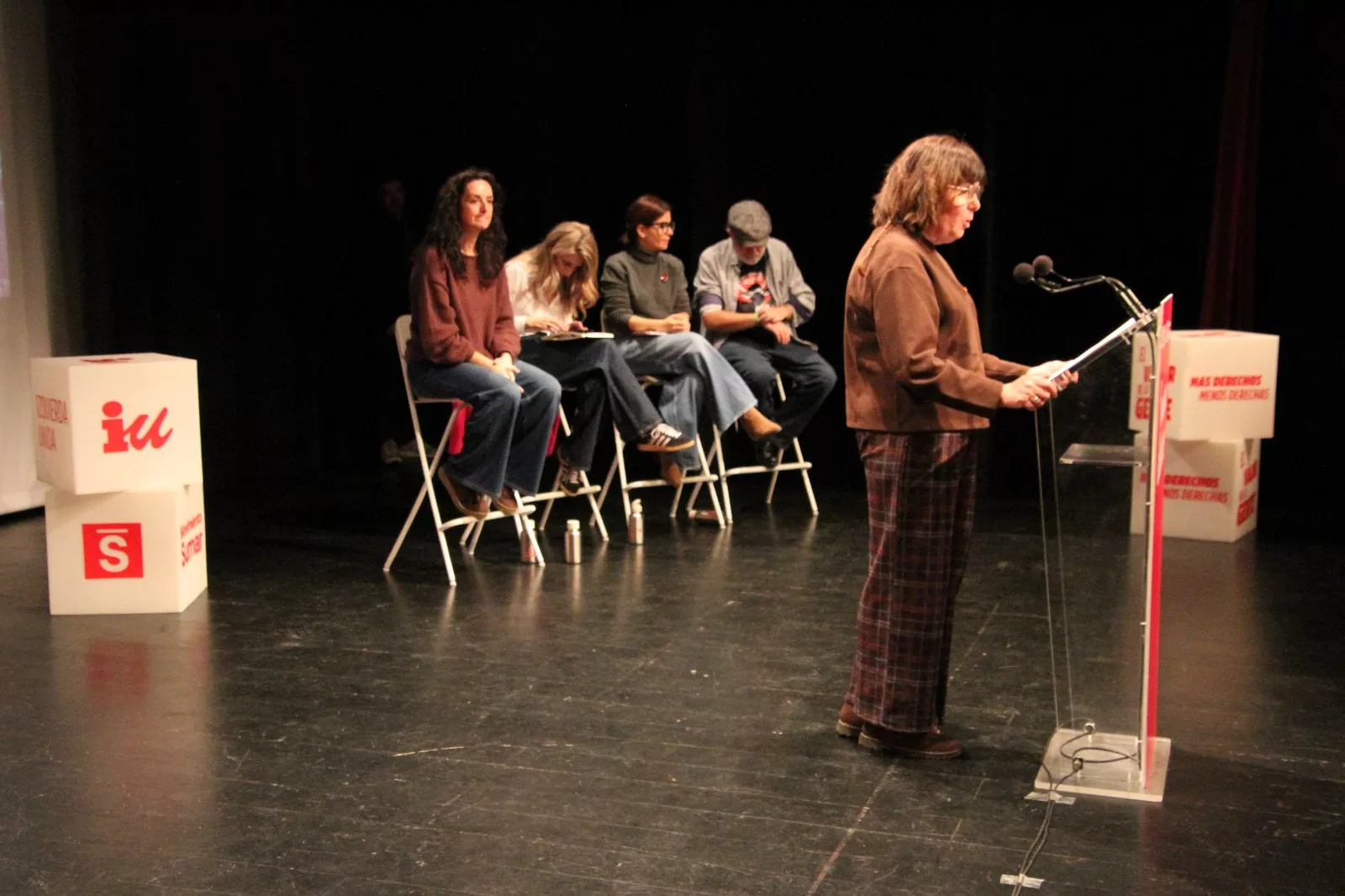 Acto central de IU-Movimiento Sumar en Huesca de las elecciones de Aragón. Foto Carlos Neofato