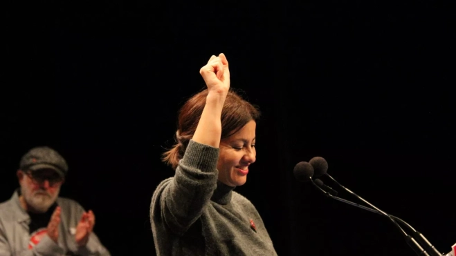 Acto central de IU-Movimiento Sumar en Huesca de las elecciones de Aragón. Foto Carlos Neofato Acto central de IU-Movimiento Sumar en Huesca de las elecciones de Aragón. Foto Carlos Neofato