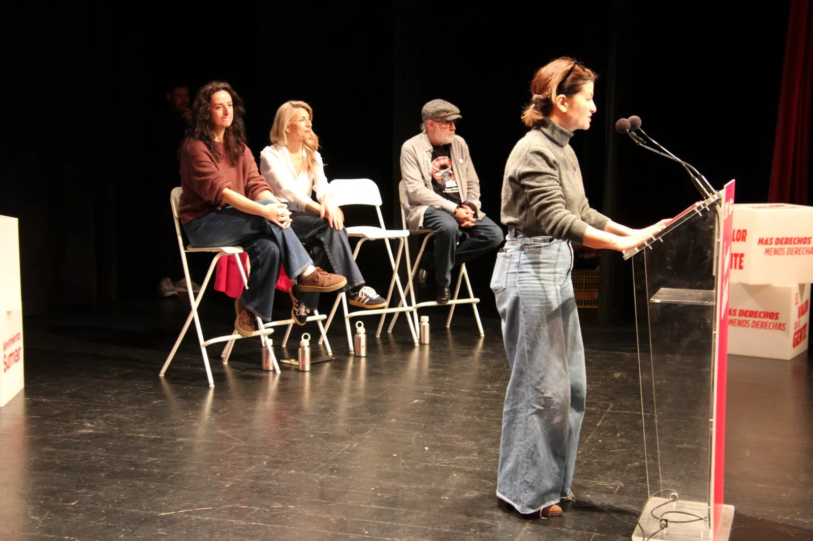 Acto central de IU-Movimiento Sumar en Huesca de las elecciones de Aragón. Foto Carlos Neofato