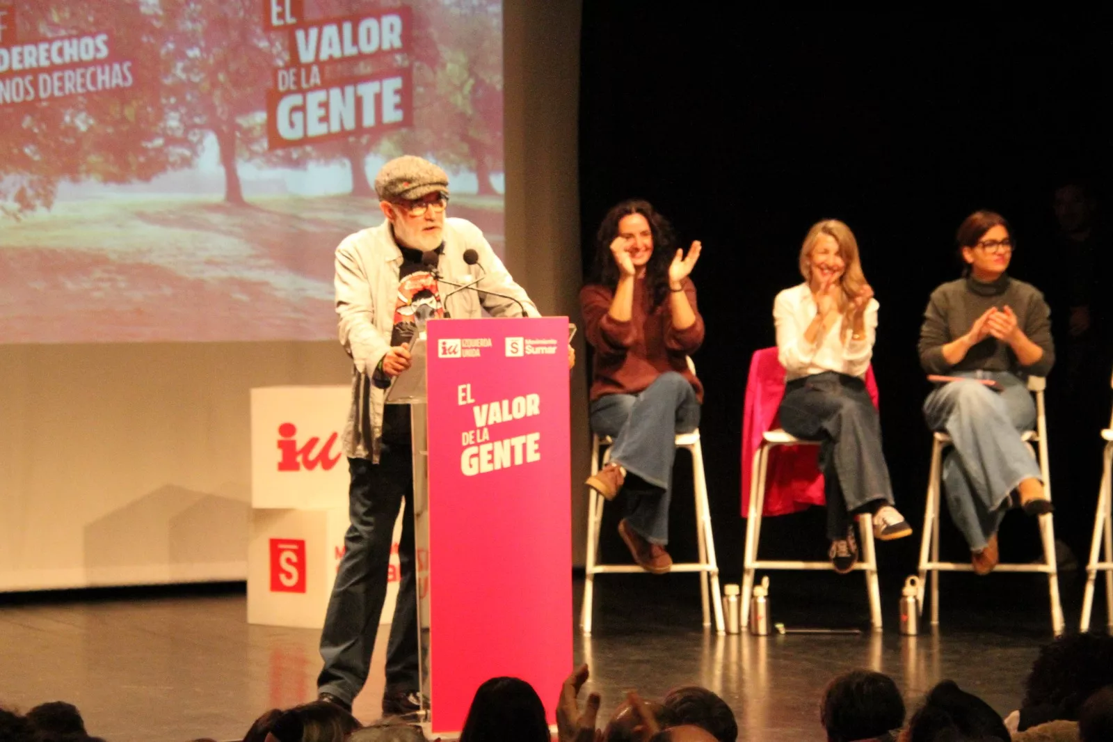 Acto central de IU-Movimiento Sumar en Huesca de las elecciones de Aragón. Foto Carlos Neofato
