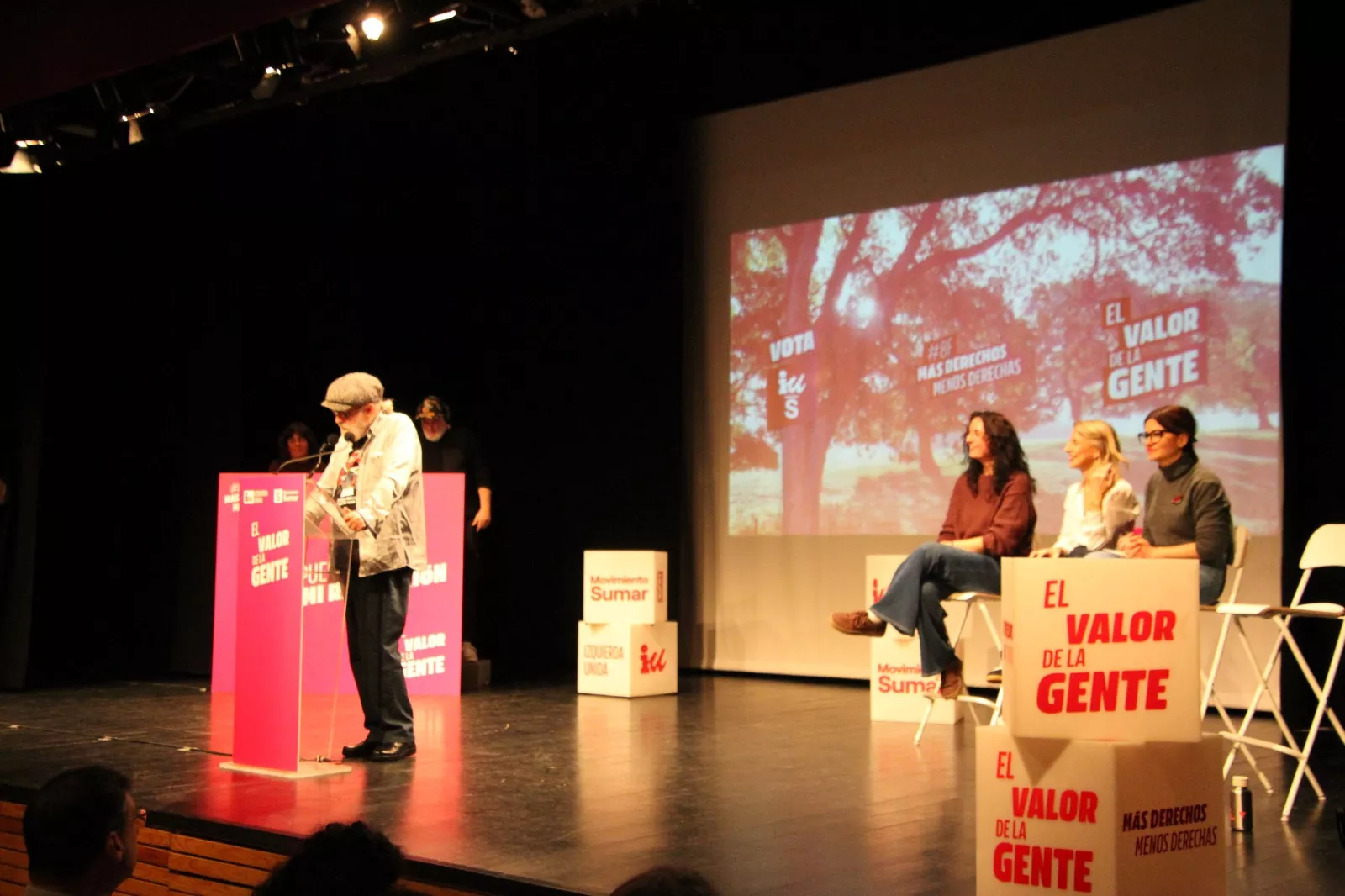 Acto central de IU-Movimiento Sumar en Huesca de las elecciones de Aragón. Foto Carlos Neofato