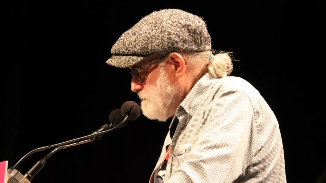 Vicente Guerrero. Acto central de IU-Movimiento Sumar en Huesca de las elecciones de Aragón. Foto Carlos Neofato Vicente Guerrero. Acto central de IU-Movimiento Sumar en Huesca de las elecciones de Aragón. Foto Carlos Neofato