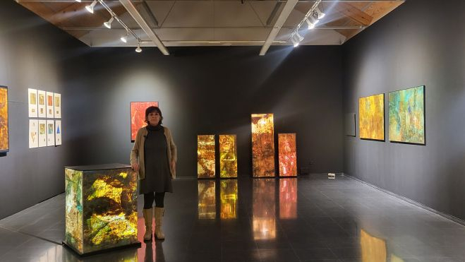 Exposición de Mercedes Gabarre, En la piel de la tierra. Foto Myriam Martínez Exposición de Mercedes Gabarre, En la piel de la tierra. Foto Myriam Martínez