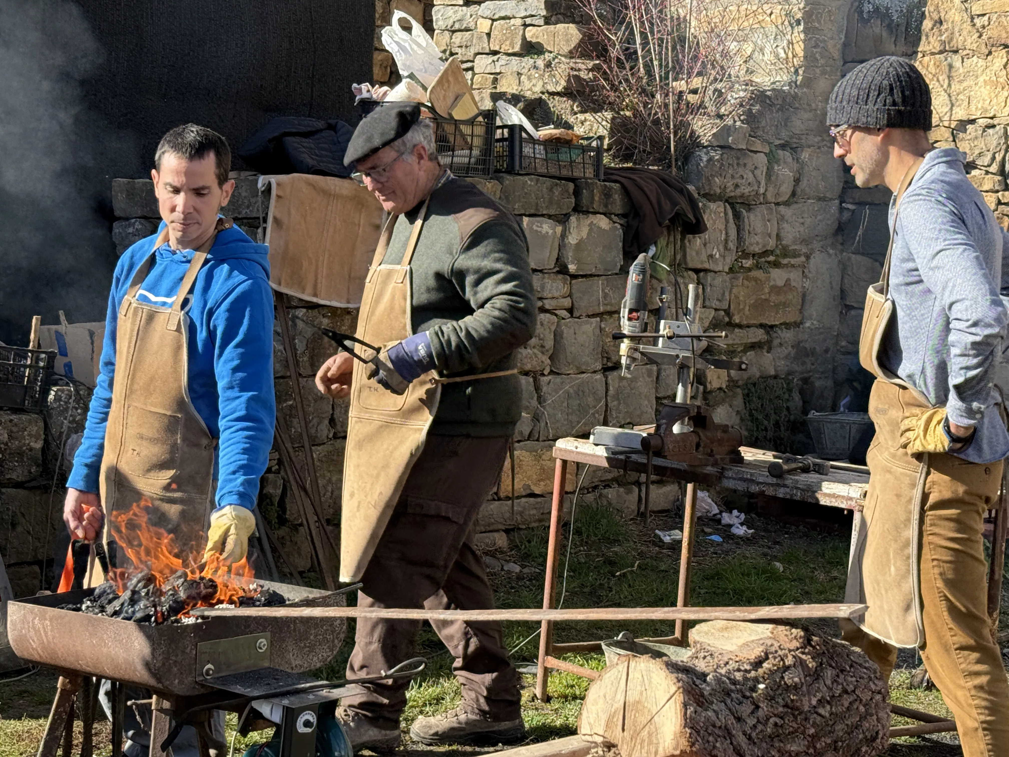 Talleres de hierro en la Feria de Aínsa.