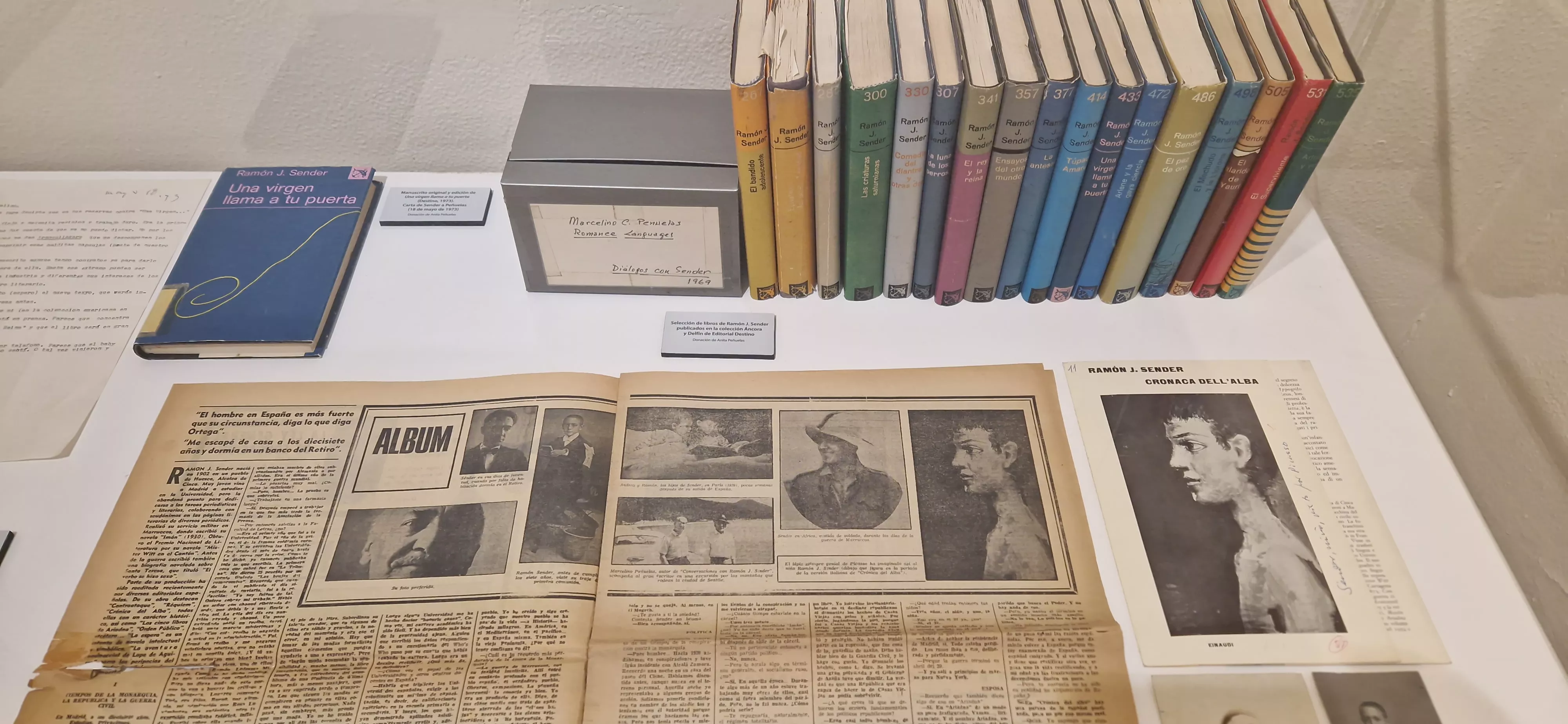 Legado donado por la familia Peñuelas al Centro de Estudios Ramón J. Sender. Foto Myriam Martínez