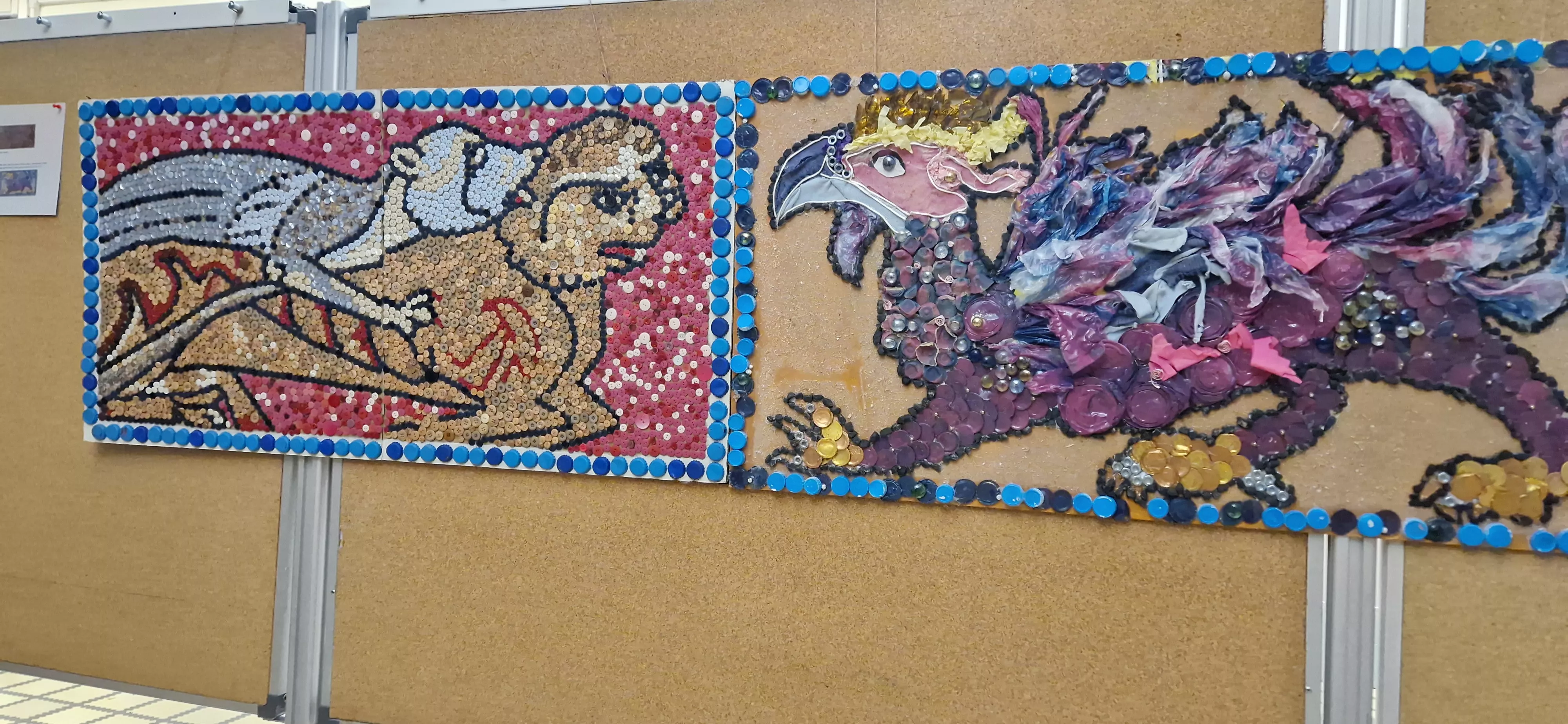 Exposición Trash + Animales fantásticos y dónde encontrarlos en el Campus de Huesca. Foto Myriam Martínez