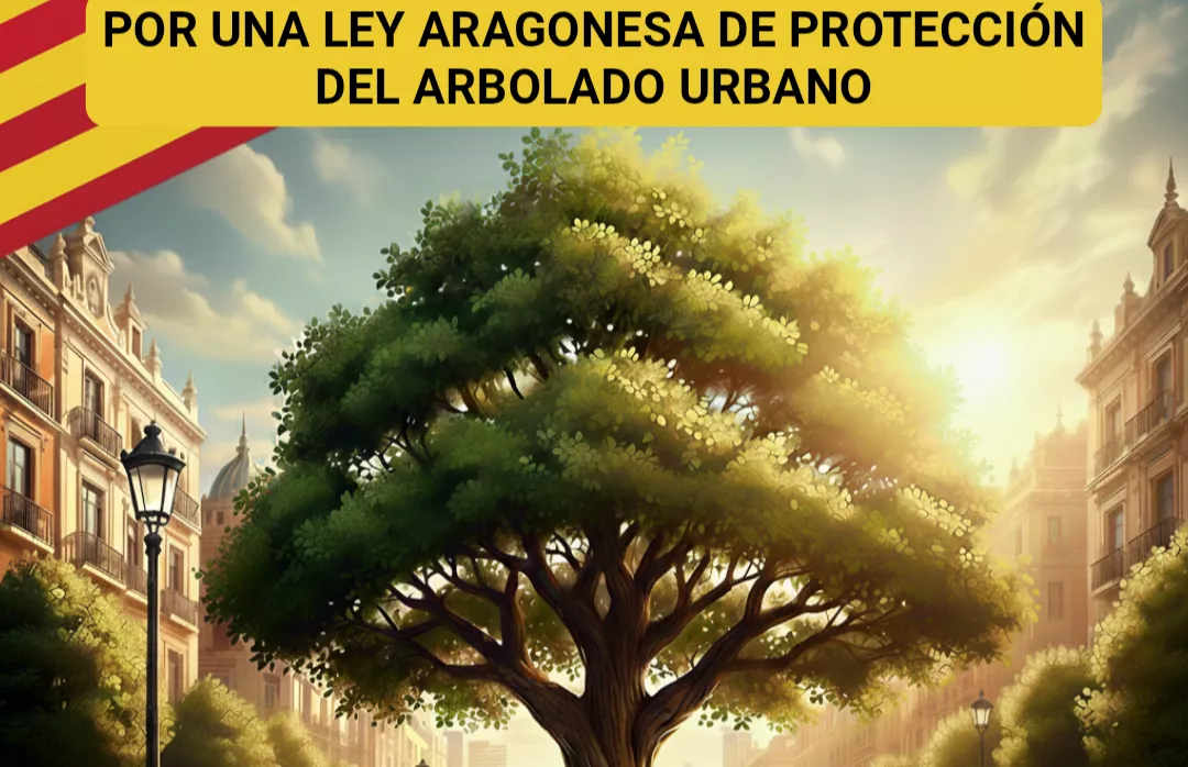 Parte del cartel de la iniciativa de la plataforma Árboles Vivos Huesca.