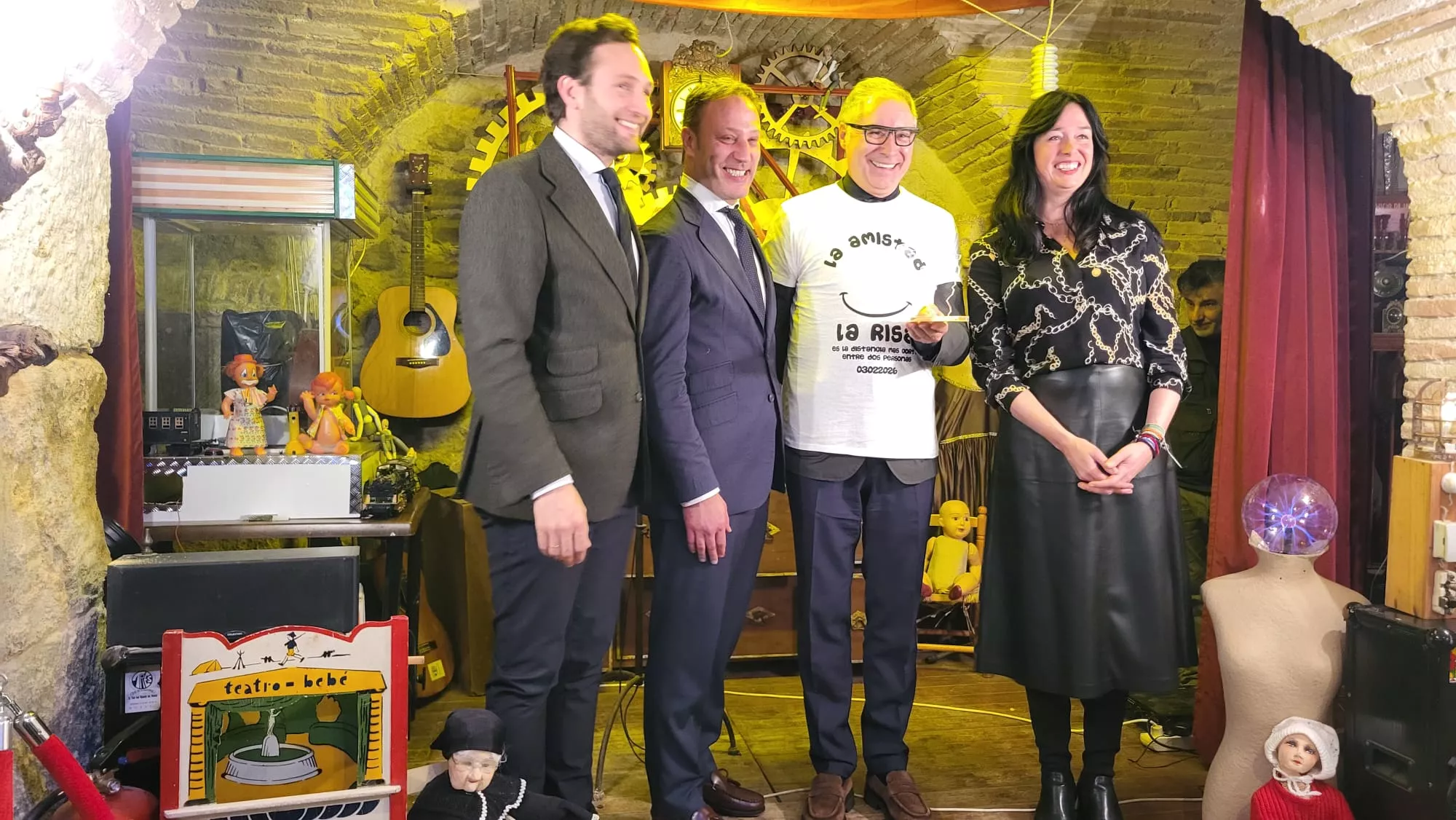 Isaac Claver, Javier Más, Carmelo Bosque y Lorena Orduna