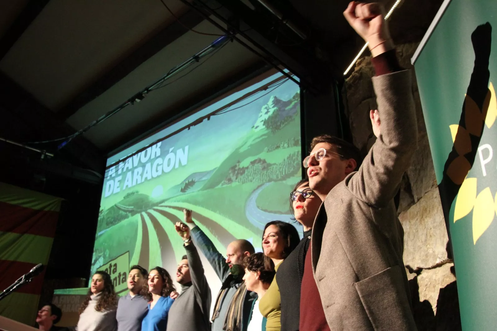 Mitin central de CHA en Huesca. Foto Carlos Neofato