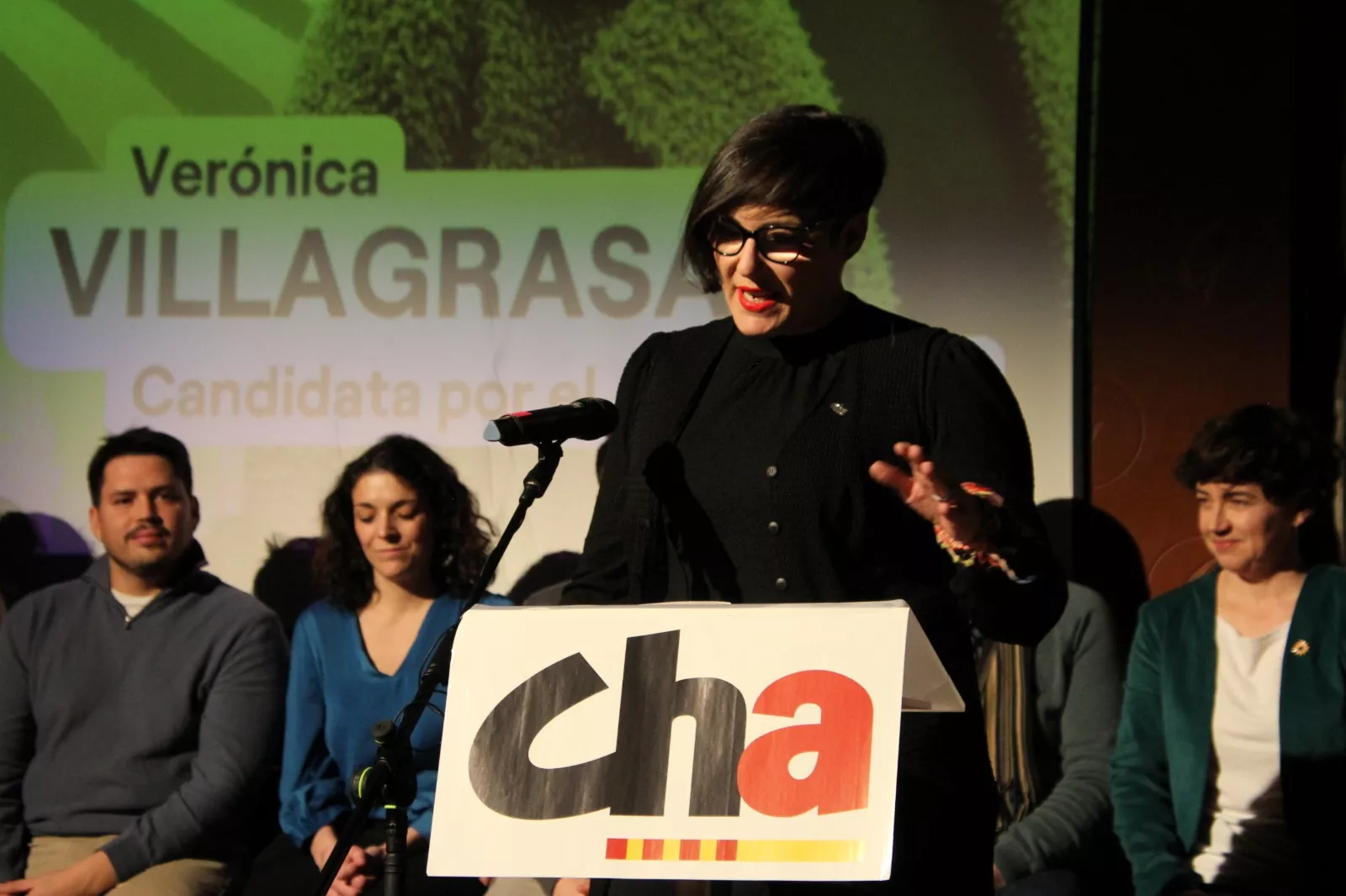 Mitin central de CHA en Huesca. Foto Carlos Neofato