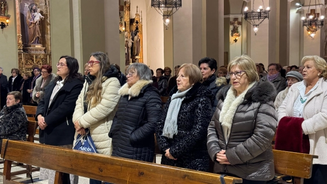 Misa en Binéfar por Santa Águeda.