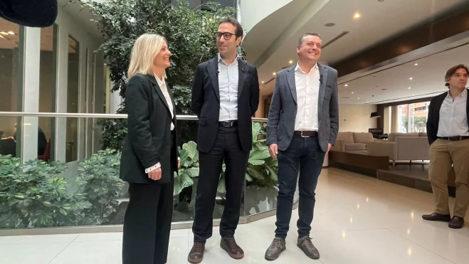 Begoña Nasarre, Carlos Cuerpo y Fernando Sabés.