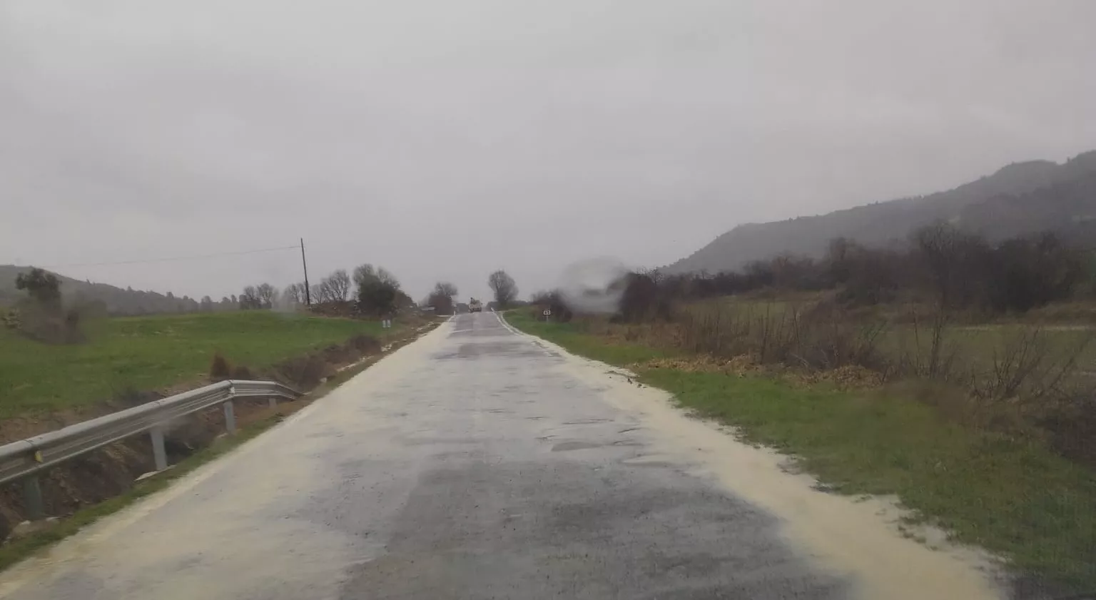 Imagen del estado actual de la A-125 entre Ayerbe, Biscarrués y Ardisa.