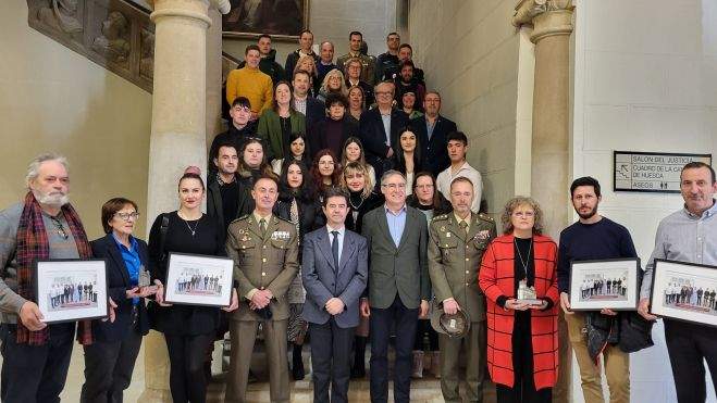 Asistentes al acto de reconocimiento a la labor de la hostelería y gastronomía en el Día de las Fuerzas Armadas