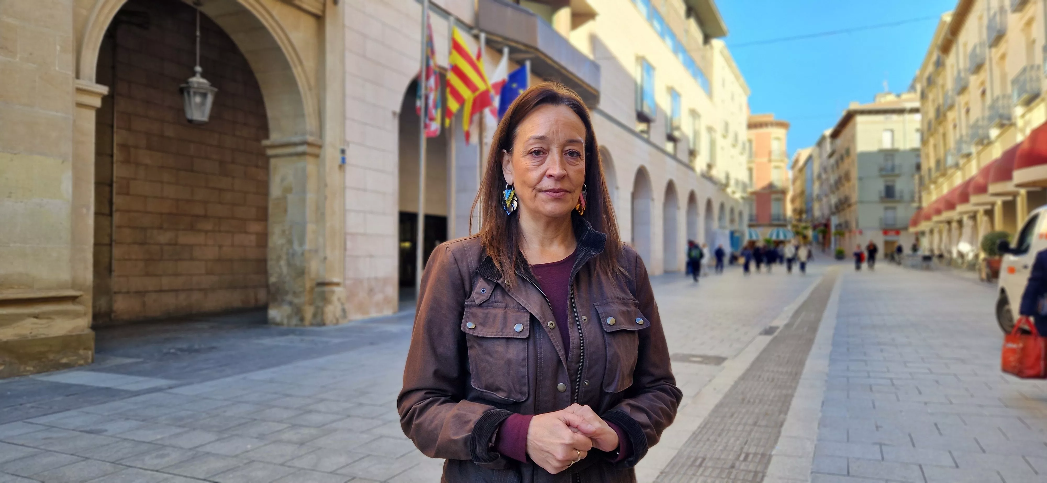 Carmen Susín, este viernes en Huesca, en los Porches de Galicia. Foto Myriam Martínez