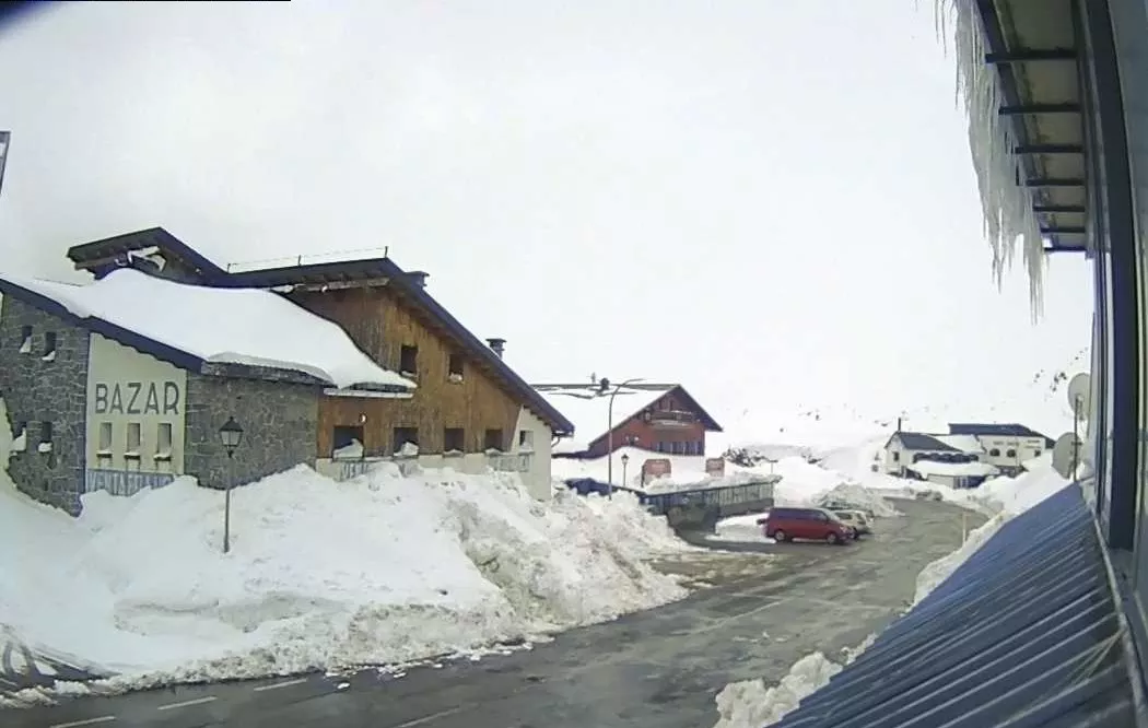 Situación este viernes del paso del Portalet en el Pirineo oscense.