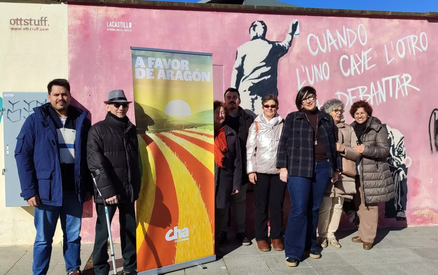 CHA ha hecho balance de la campaña en el Paseo de la Muralla de Huesca.