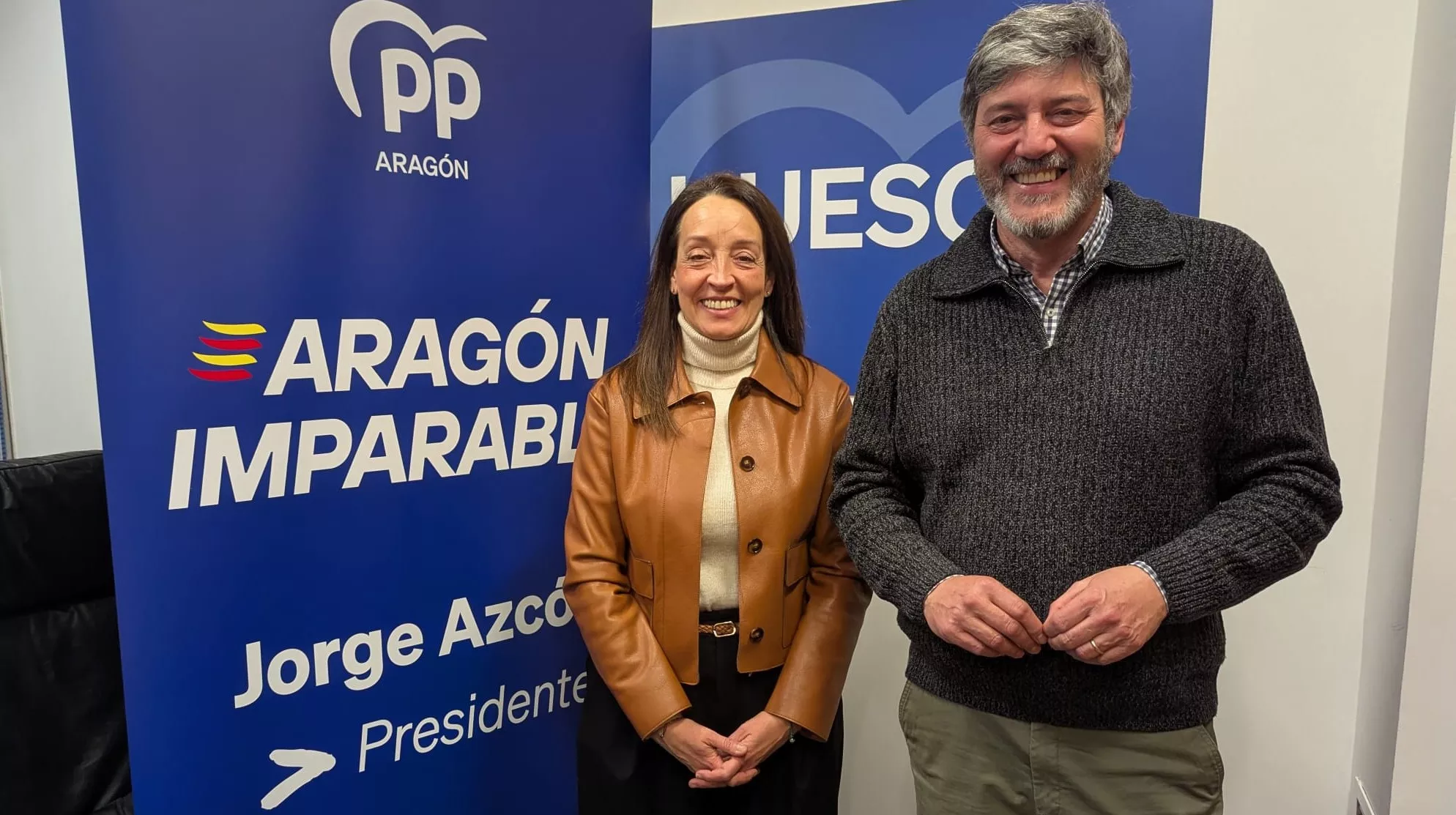 Carmen Susín y Gerardo Oliván, candidatos del PP por Huesca.