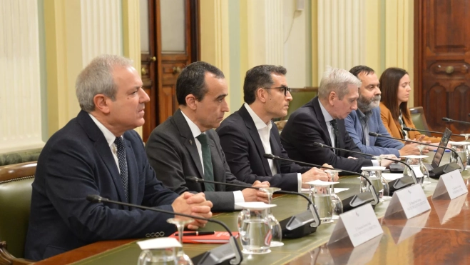 Francisco Berroy en el encuentro con Planas