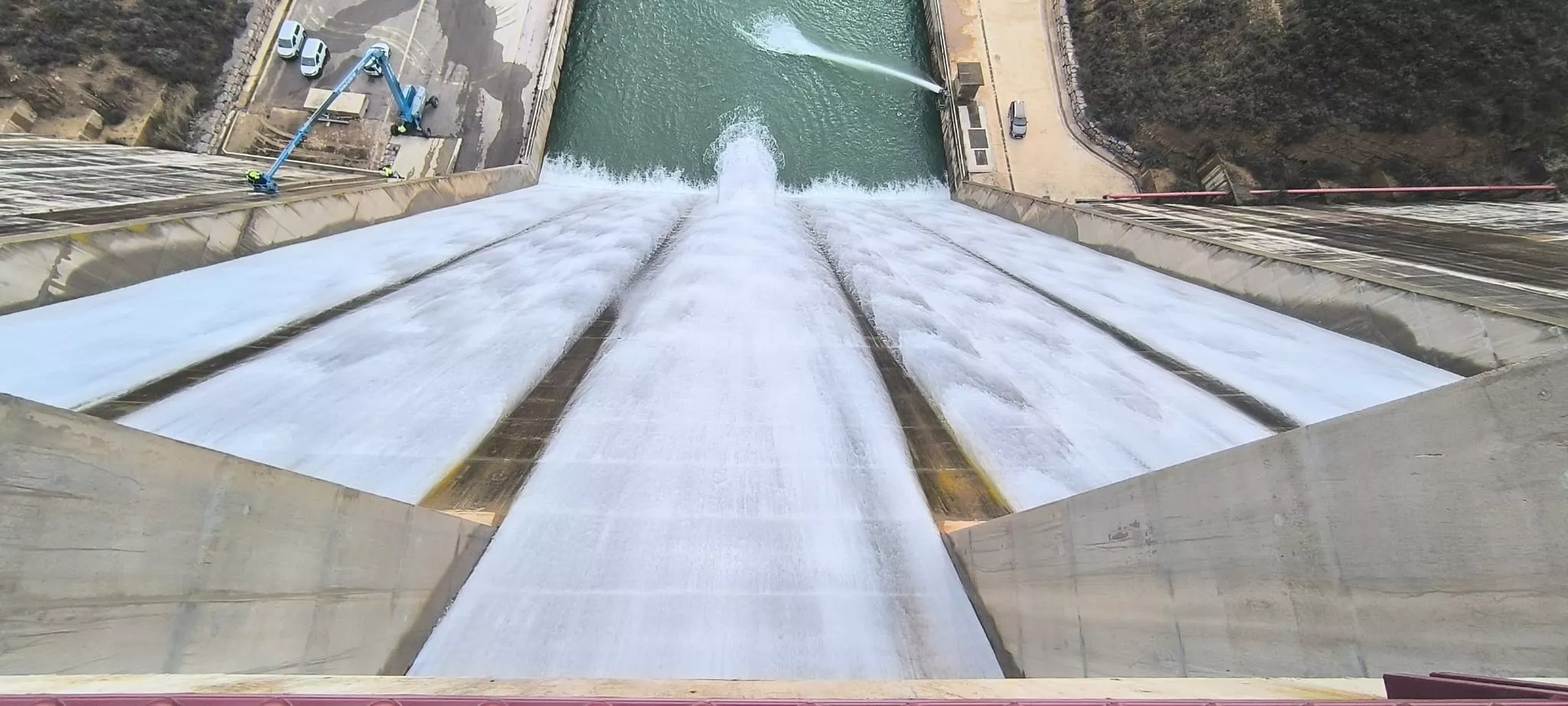 Desembalse de Montearagón. Foto Joaquín Santafé