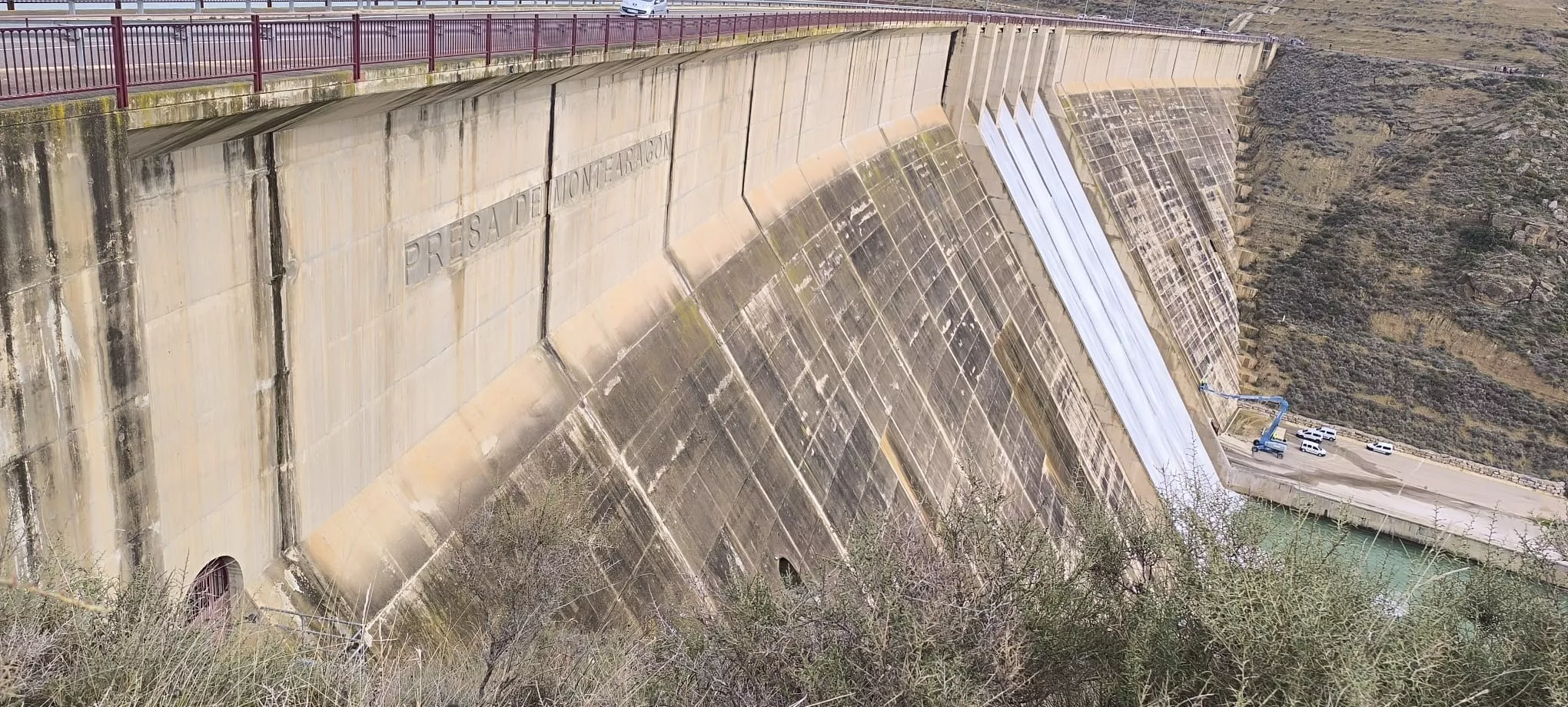 Desembalse de Montearagón. Foto Joaquín Santafé