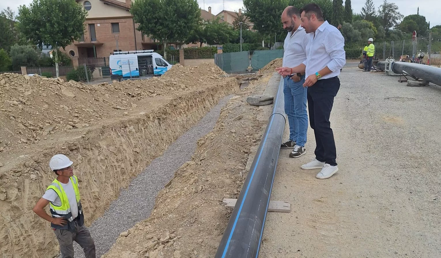 El alcalde y el concejal Borruel en el Anillo Perimetral