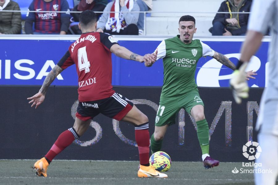 Imágenes del partido Huesca Mirandés. Foto La Liga 