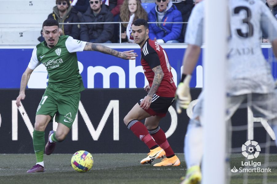 Imágenes del partido Huesca Mirandés. Foto La Liga 