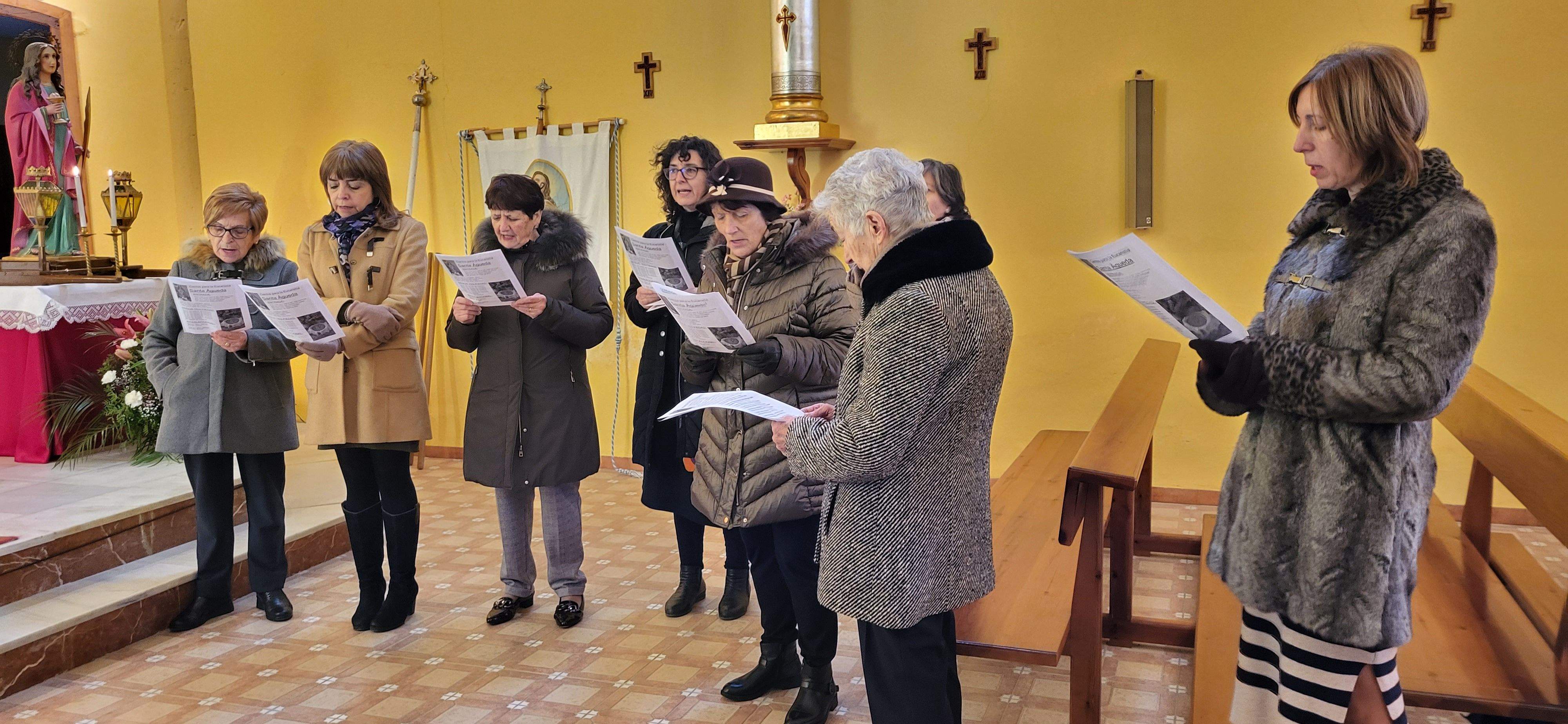 Imágenes de la fiesta de Santa Águeda en Huerto. Foto Mercedes Manterola