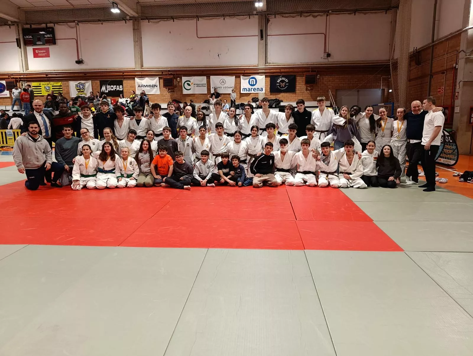 Judocas altoaragoneses en Monzalbarba.