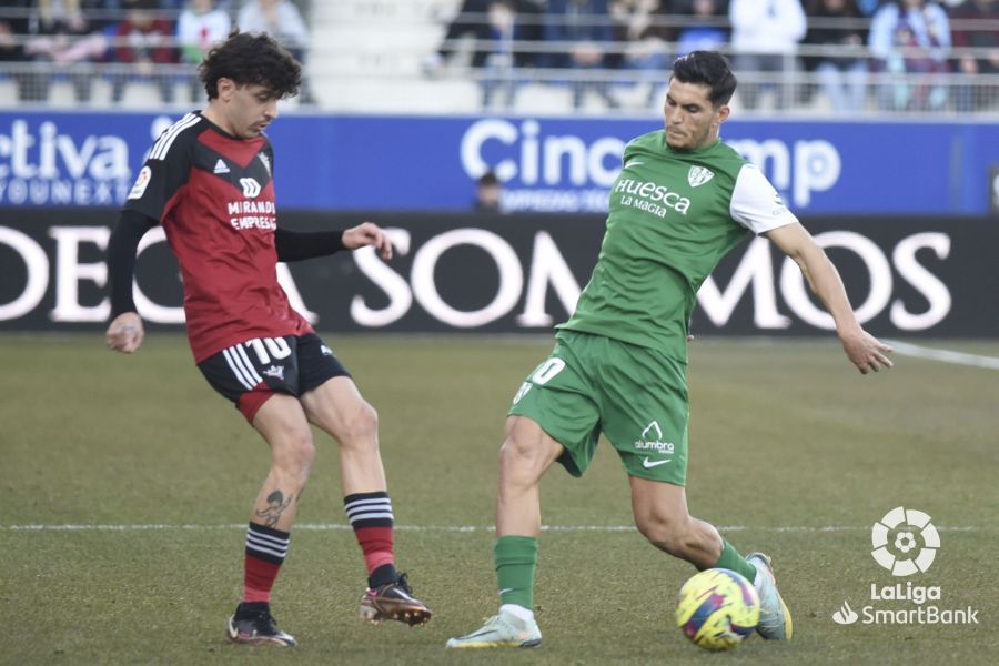 Imágenes del partido Huesca Mirandés. Foto La Liga 