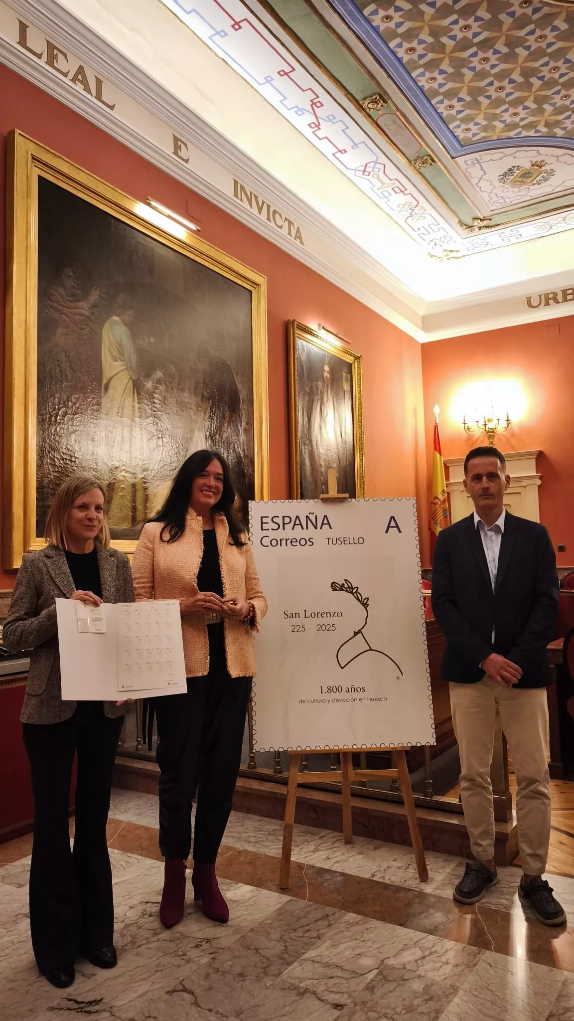 Las fiestas de San Lorenzo, en un sello.