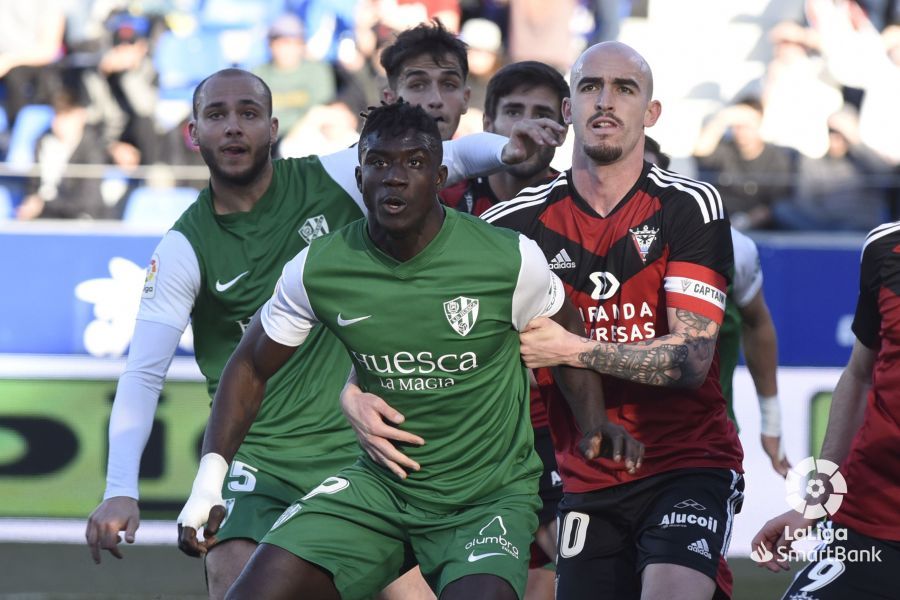 Imágenes del partido Huesca Mirandés. Foto La Liga