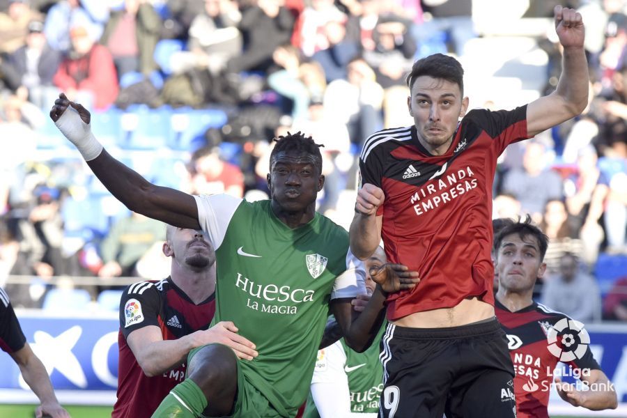 Imágenes del partido Huesca Mirandés. Foto La Liga