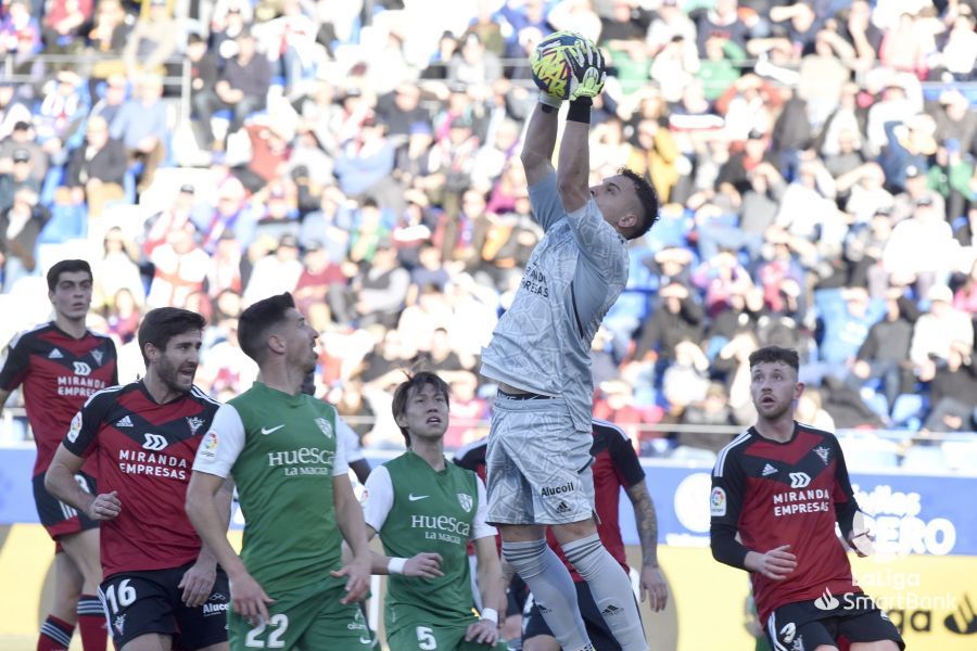 Imágenes del partido Huesca Mirandés. Foto La Liga