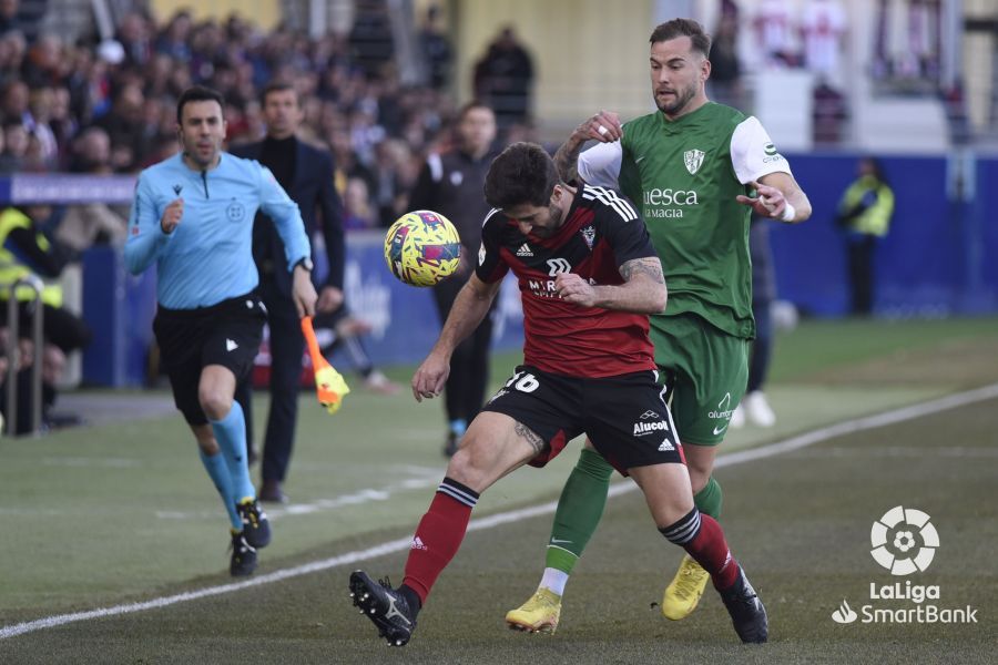 Imágenes del partido Huesca Mirandés. Foto La Liga 