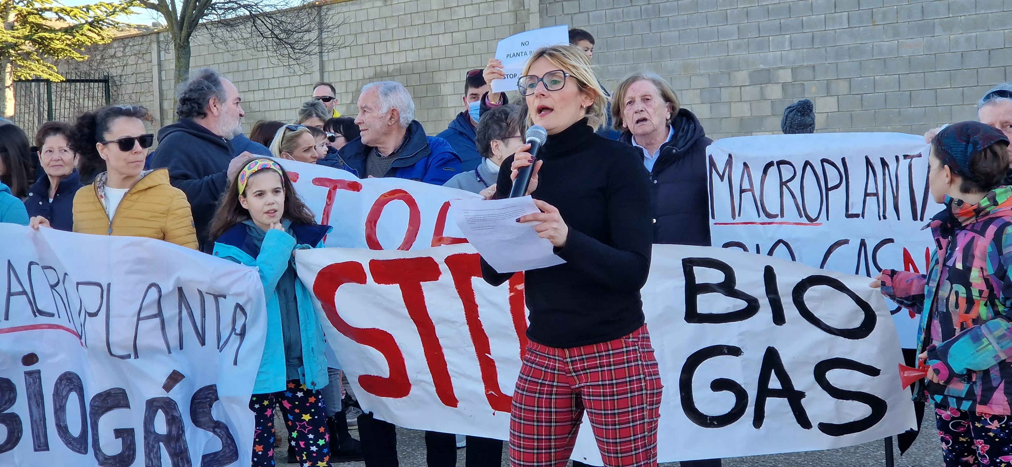 Ivanka Labián ha leído el manifiesto. Foto Myriam Martínez